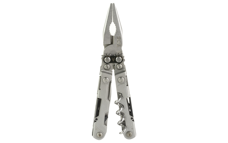 SOG Knives & Tools Powerlitre, 17 Tool Multi-Tool, Stainless Steel, Stonewashed Finish, Silver SOG-PL1001-CP