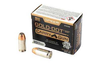 Speer Ammunition Speer Gold Dot, 45 ACP, 200Gr, Gold Dot Hollow Point, 20 Round Box 24258