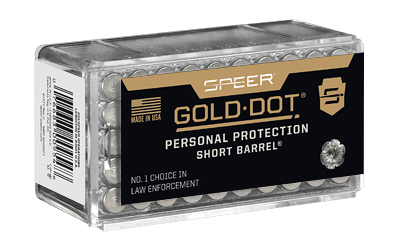 Speer Ammunition Gold Dot Short Barrel, 22 WMR, Personal Protection, 40 Grain, Gold Dot Hollow Point, 50 Round Box 954