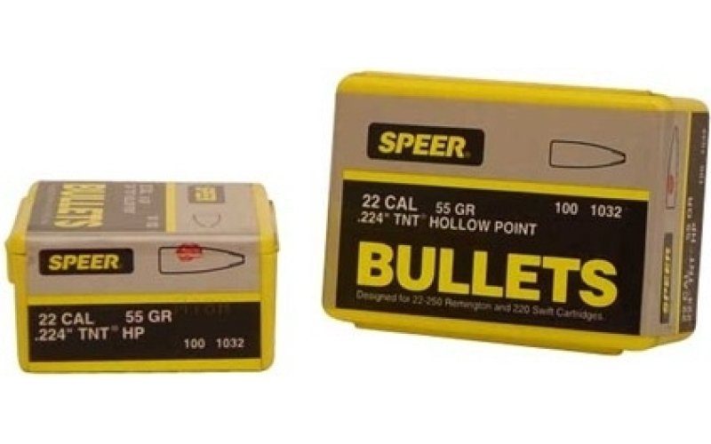 Speer Ammunition Speer bullet 22cal .224 55gr hp tnt