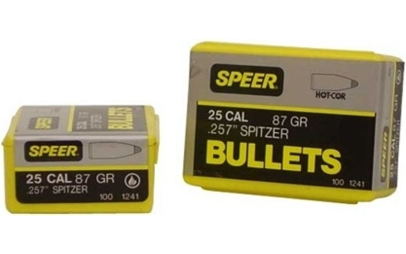 Speer Ammunition 25 caliber (0.257'') 87gr spitzer 100/box