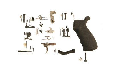 Spike's Tactical Enhanced Lower Receiver Parts Kit, 223 Rem/556NATO, KNS Gen II ModII Anti-Rotation Pins, Spikes Billet Trigger Guard, ST Battle Trigger, Ambi Safety Selector, Bolt Catch, Mag Catch, Mag Catch Button, Detents, Plungers, Pins, Springs, Black Finish SLPK301