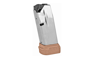 Springfield Magazine, 9MM, 13 Rounds, Fits Hellcat, with Flat Dark Earth Base, Stainless, Silver HC5913F