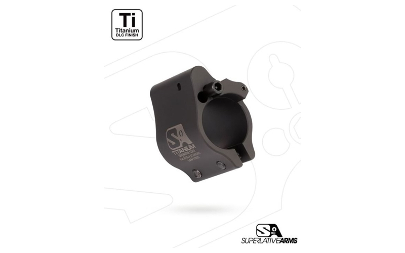 Superlative Arms Llc Ar-15 clamp on titanium adjustable gas block .750'' black