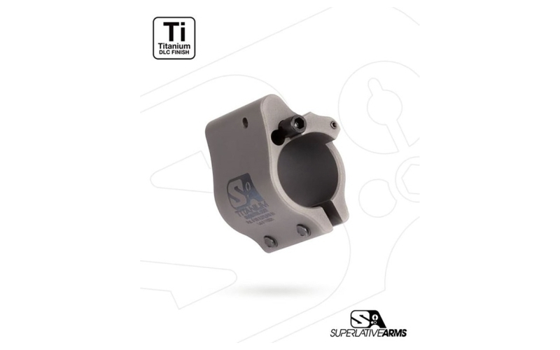 Superlative Arms Llc Ar-15 clamp on titanium adjustable gas block .875'' gray
