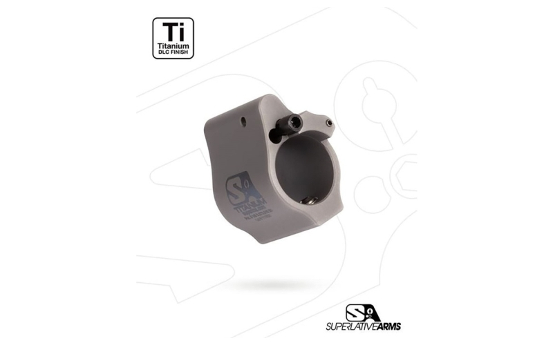 Superlative Arms Llc Ar-15 solid titanium adjustable gas block .875'' gray