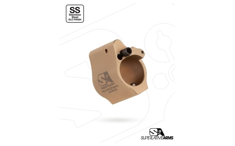 Superlative Arms Llc Ar-15 solid ss adjustable gas block .936'' tan
