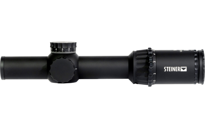 Steiner T6Xi, Rifle Scope, 1-6X, 24mm Objective, 30mm Tube Diameter, KC-1 Reticle, 1/4 MOA, First Focal Plane, Matte Finish, Black 5103