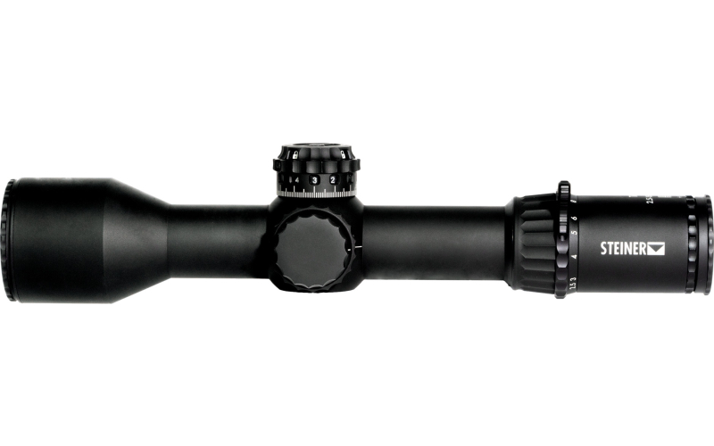 Steiner T6Xi, Rifle Scope, 2.5-15X, 50mm Objective, 34mm Tube Diameter, SCR Reticle, 1/4 MOA, First Focal Plane, Matte Finish, Black 5117