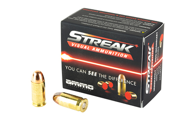 STREAK Ammunition Visual Ammunition, 45 ACP, 230 Grain, Total Metal Coating, Non-Incendiary Tracer, 20 Round Box 45230TMC-STRK-RED