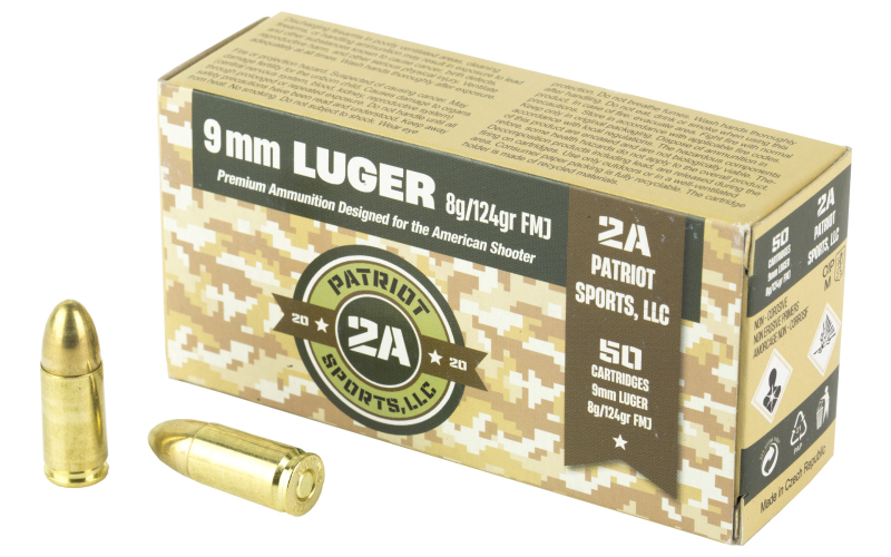 PATRIOT SPORTS 9MM 124GR FMJ 50/1000