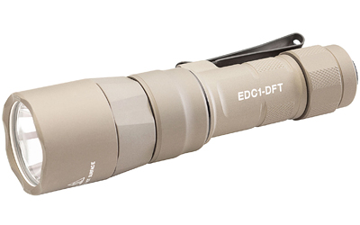 Surefire Everyday Carry Light (EDC-2-DFT), Dual-Fuel Turbo Flashlight, 700 Lumens, Anodized Finish, Tan EDC2-DFT-TN