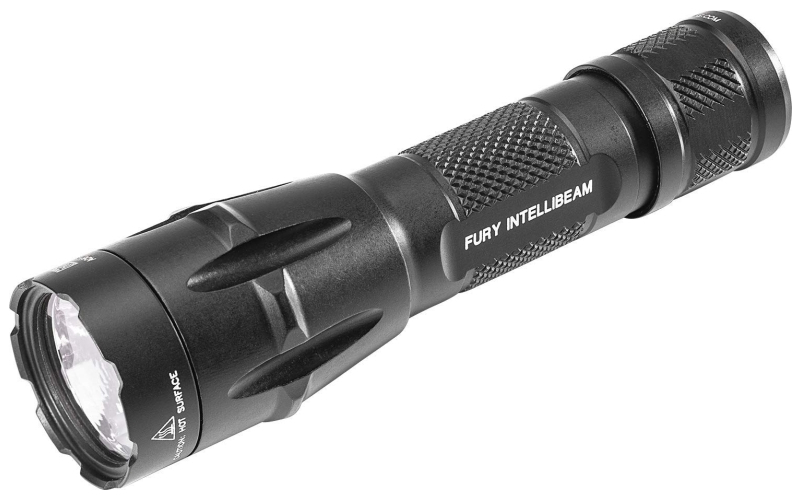 Surefire Fury Dual Fuel Intellibeam Flashlight, 1500 Lumens, Black FURY-IB-DF