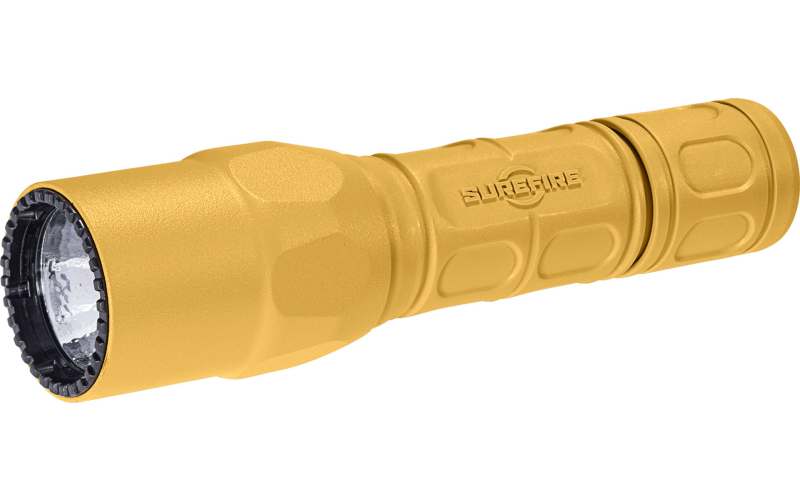Surefire G2X Pro, Flashlight, Dual-Output LED 600/15 Lumens, Polymer Body, Aluminum Bezel, Yellow, Inlcudes Constant-On Click-Type Tailcap Switch G2X-D-YL