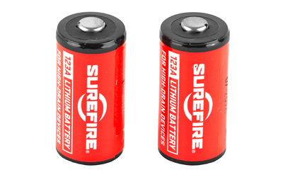 Surefire Battery, CR123A Lithium, 2 Pack, Red SF2-CB