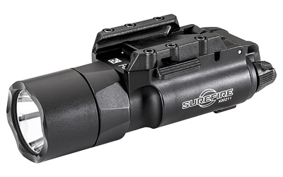 Surefire X300 Turbo, Weaponlight, White LED, 650 Lumens, Fits Picatinny and Universal, 66,000 Candela, Lever Latch Attachment, For Pistols, Matte Finish, Black, 2x CR123 Batteries Included X300T-A