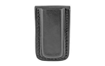 Tagua MC5 Single Mag Carrier, Fits Ruger SR9, S&W Shield, and other 9mm Magazines, Black Leather, Ambidextrous MC5-016