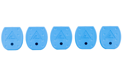 TangoDown Vickers Tactical Base Pad, For Glock, Fits 9/40/357SIG/45GAP Double Stack Magazines, Blue Color, Five Pack VTMFP-001BLU