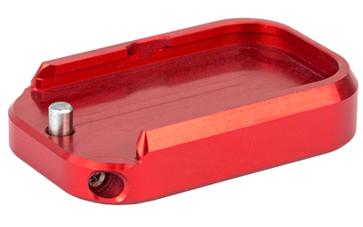 Taran Tactical Innovation Base Pad For Glock +0, 9/40 Double Stack, Red Finish GBP940-3S
