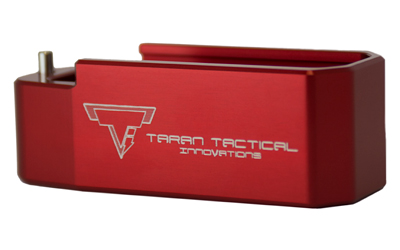 Taran Tactical Innovation PMAG Base Pad for AR15, +5, Red Finish PMBP-03