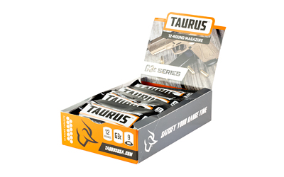 Taurus USA Magazine, 9MM, 12 Rounds, Fits Taurus G3C, with Finger Rest, Black, 12 Pack 389-0009-03