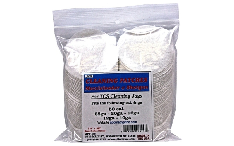 Tcs Tcs cleaning patches 50 caliber muzzleloader-12 gauge