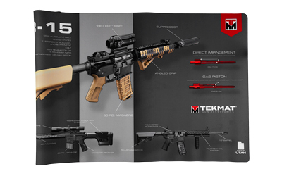 TekMat Door Mat, Weapons Platform, AR-15, 25"x42", Black TEK-42-AR15-WPD