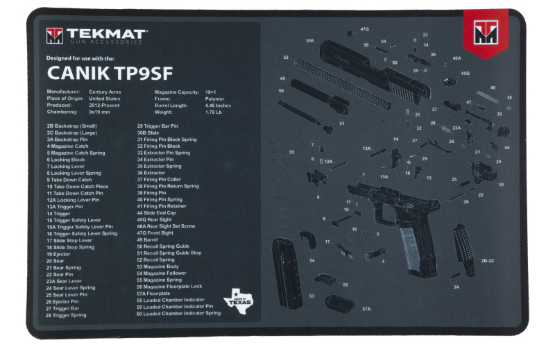 TEKMAT PSTL MAT FOR CANIK TP9SF BLK