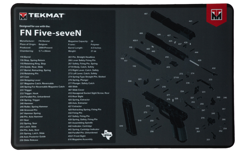 TEKMAT PSTL MAT FOR FN FIVE SVN BLK