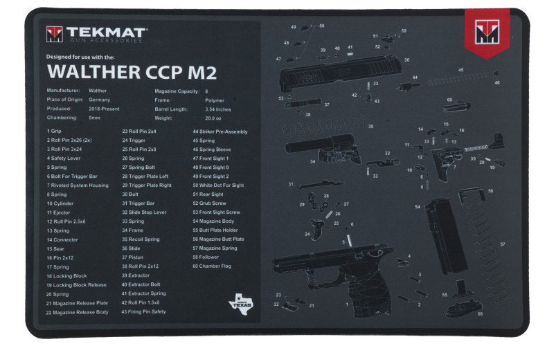 TEKMAT PSTL MAT FOR WALTHER CCP M2