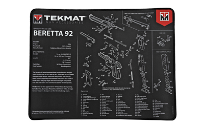 TekMat Beretta 92 Ultra Premium Gun Cleaning Mat,15"X20", Includes Small Microfiber TekTowel TEK-R20-BER92