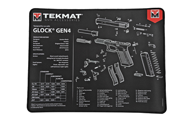TekMat Glock Gen 4 Ultra Premium Gun Cleaning Mat, 15"x20", 15"X20", Includes Small Microfiber TekTowel TEK-R20-GLOCK-G4