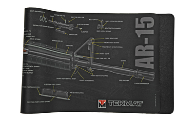 TekMat AR-15 Cutaway Mat, 12"x36", Black, Includes Small Microfiber TekTowel, Packed In Tube TEK-R36-AR15-CA