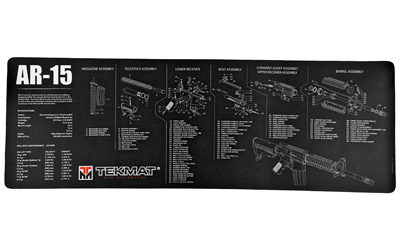 TekMat AR-15 Rifle Mat, 12"x36", Black, Includes Small Microfiber TekTowel, Packed In Tube TEK-R36-AR15