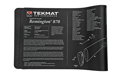 TekMat Remington 870 Mat, 12"x36", Black, Includes Small Microfiber TekTowel, Packed In Tube TEK-R36-REM-870