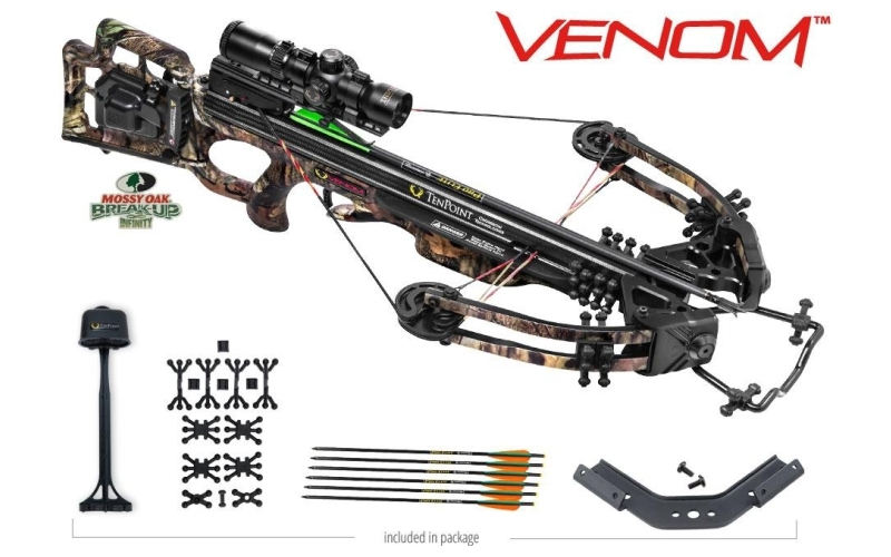 Tenpoint venom crossbow package with acudraw 50 & rangemaster pro scope - mossy oak breakup infinity