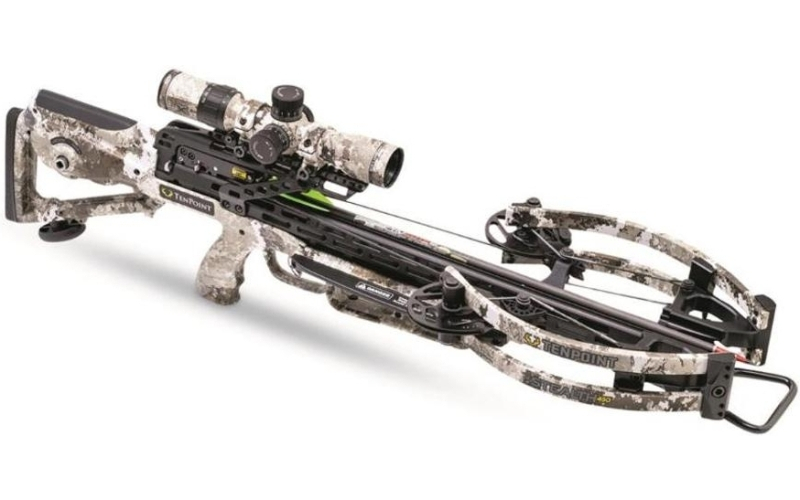 Tenpoint stealth 450 acuslide crossbow 450fps evo-x elite camo with scope