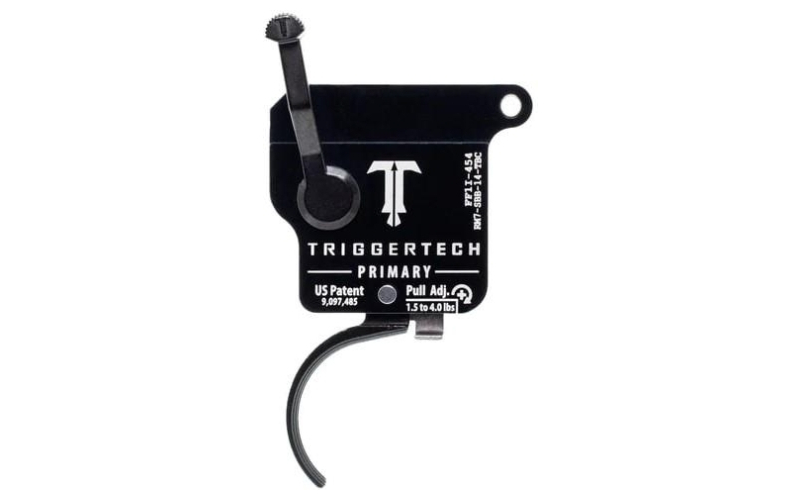 Triggertech rem model 7 primary single stage trigger 1.5-4 lbs curved black