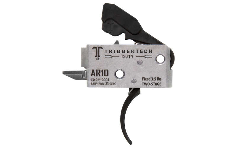 TriggerTech Duty, Curved Trigger, Two Stage, 3.5LB Pull, Fits AR-10, Anodized Finish, Black AHT-TDB-33-NNC