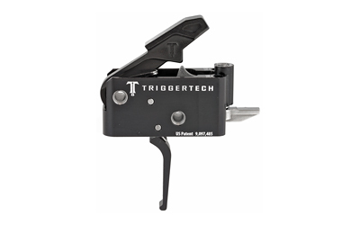 TriggerTech Trigger, 2.5-5.0LB Pull Weight, Fits AR-15, Adaptable Flat Trigger, Two Stage, Adjustable, Black Finish, Includes Installation Tools, Instruction Book, & TriggerTech Patch AR0-TBB-25-NNF