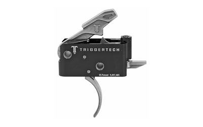 TriggerTech Trigger, 2.5-5.0LB Pull Weight, Fits AR-15, Adaptable Curved Trigger, Two Stage, Adjustable, Stainless Finish, Includes Installation Tools, Instruction Book, & TriggerTech Patch AR0-TBS-25-NNC