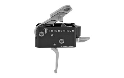 TriggerTech Trigger, 3.5LB Pull Weight, Fits AR-15, Competitive Flat Trigger, Two Stage, Stainless Finish, Includes Installation Tools, Instruction Book, & TriggerTech Patch AR0-TBS-33-NNF