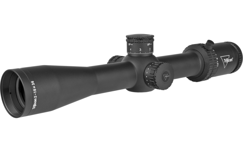 Trijicon Credo 2-10x36mm First Focal Plane Riflescope with Red MRAD Precision Tree, 30mm Tube, Matte Black, Exposed Elevation Adjuster with Return to Zero Feature CR1036-C-2900038