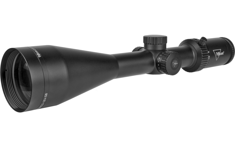 Trijicon Credo HX 2.5-10x56mm Second Focal Plane Riflescope with Green Standard Duplex, 30mm Tube, Satin Black, Low Capped Adjusters CRHX1056-C-2900030