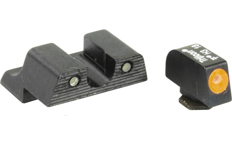 Trijicon HD Night Sight, Fits Glock 42, 43, 43X, and 48, Excludes MOS Models, Orange Outline GL113-C-600785