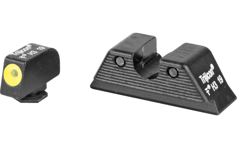 Trijicon HD Tritium Night Sights, Yellow Front Outline. Fits Glock MOS 17/19/26/27/33/34 GL114-C-601088