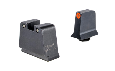 Trijicon Suppressor/Optic Height, Night Sights, Orange Front with Black Rear & Green Lamps, For Glock 42,43,43X,48 GL243-C-601142