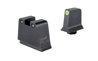 Trijicon Suppressor/Optic Height, Night Sights, Yellow Front with Black Rear & Green Lamps, For Glock 42,43,43X,48 GL243-C-601143