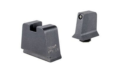Trijicon Suppressor/Optic Height, Night Sights, Black Front with Metal Rear & Green Lamps, For Glock 42,43,43X,48 GL243-C-601145