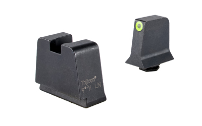 Trijicon Suppressor/Optic Height, Night Sights, Yellow Front with Metal Rear & Green Lamps, For Glock 42,43,43X,48 GL243-C-601147